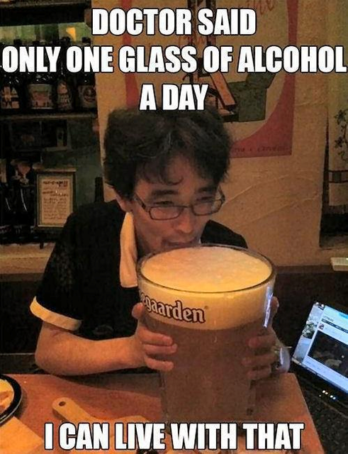 One glass of beer